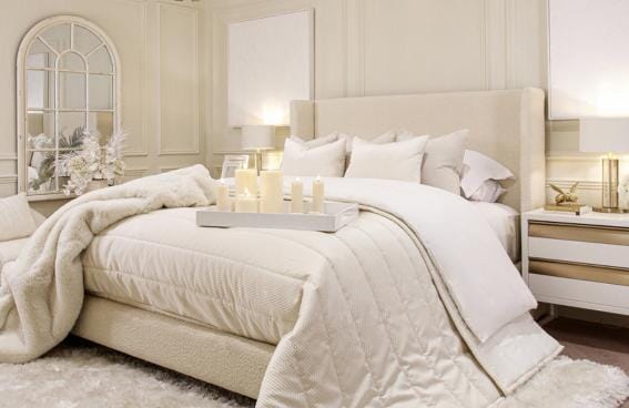 Tiffany Silver Frame Velvet Bed – Rowen Homes