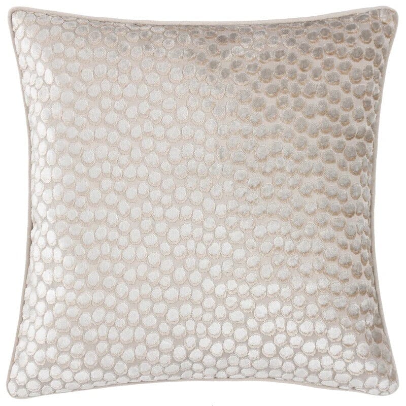 Teresina Cream Velvet Printed Cushion Cover - 45x45cm