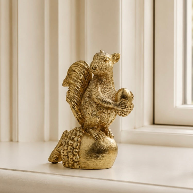 Gold Squirrel Standing Ornament