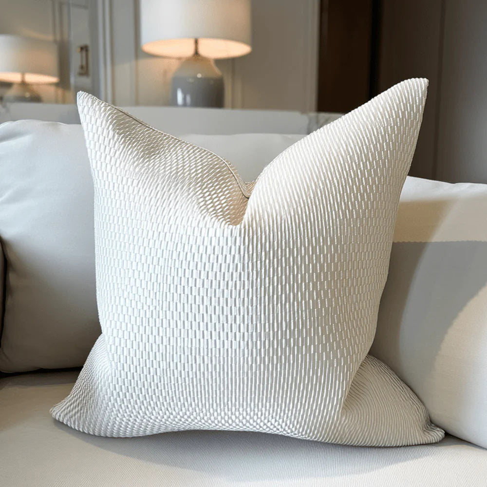 Adeline Cream & Gold Textured Cushion Cover - 50x50cm