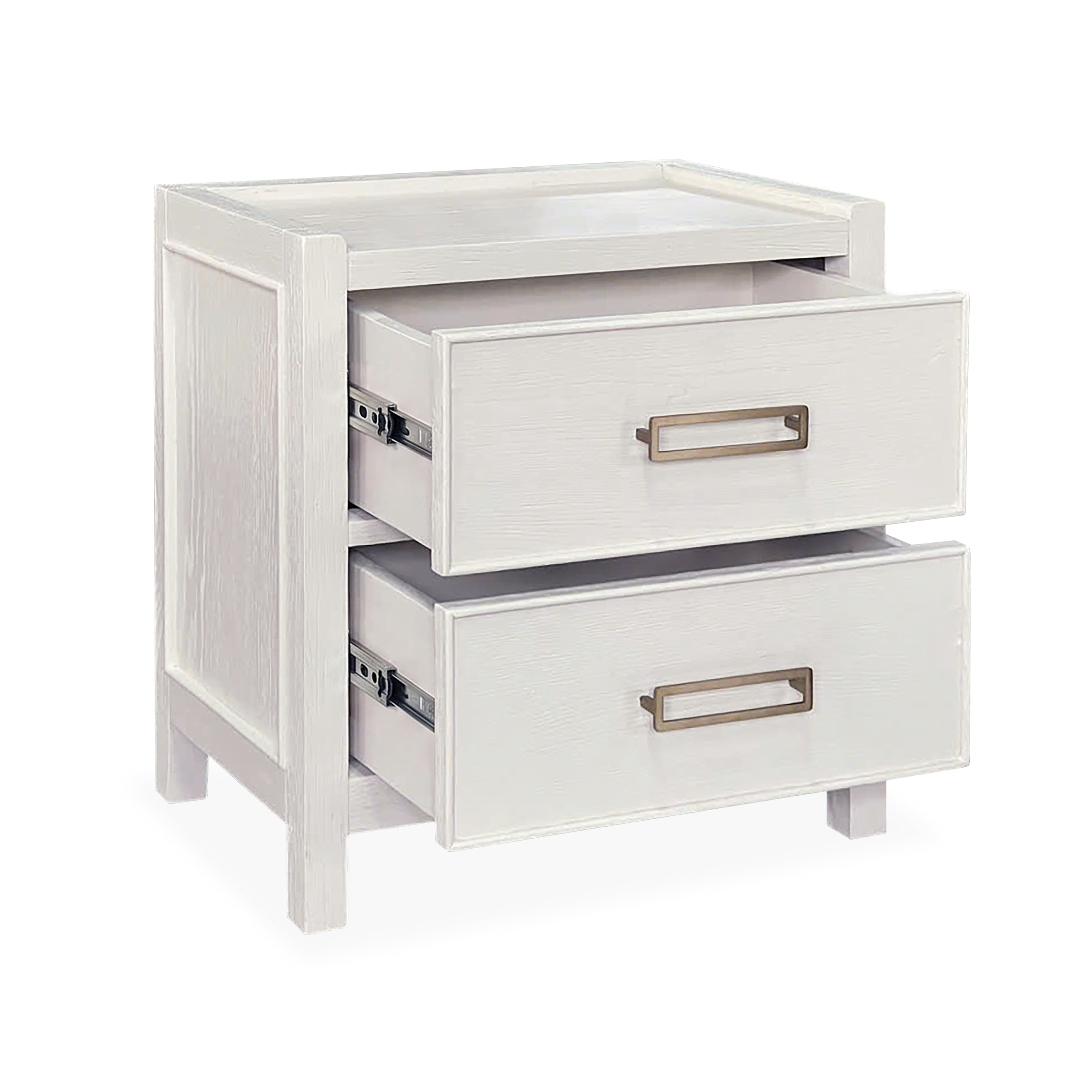 Soho Cream Oak Veneer 2 Drawer Bedside Table