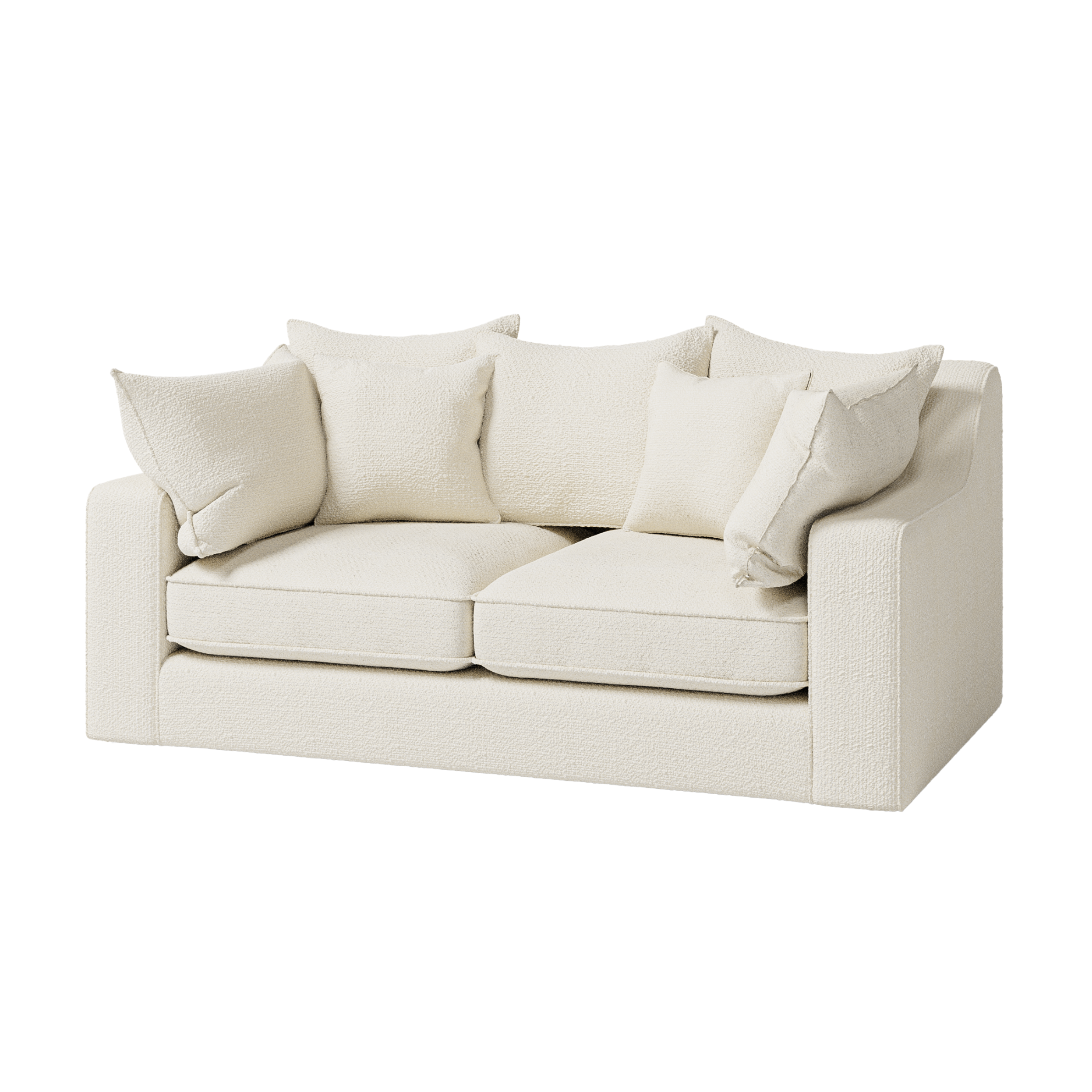 Victoria Ecru Boucle 3 Seater Sofa