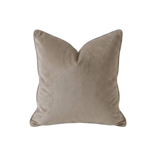 Juniper Mink Velvet Feather Filled Cushion- 45x45cm