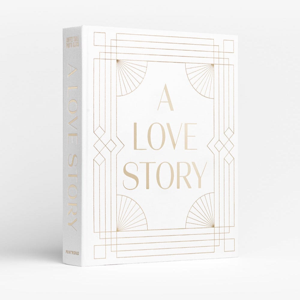 'A Love Story' Cream & Gold Luxury Wedding Photo Album Accessories