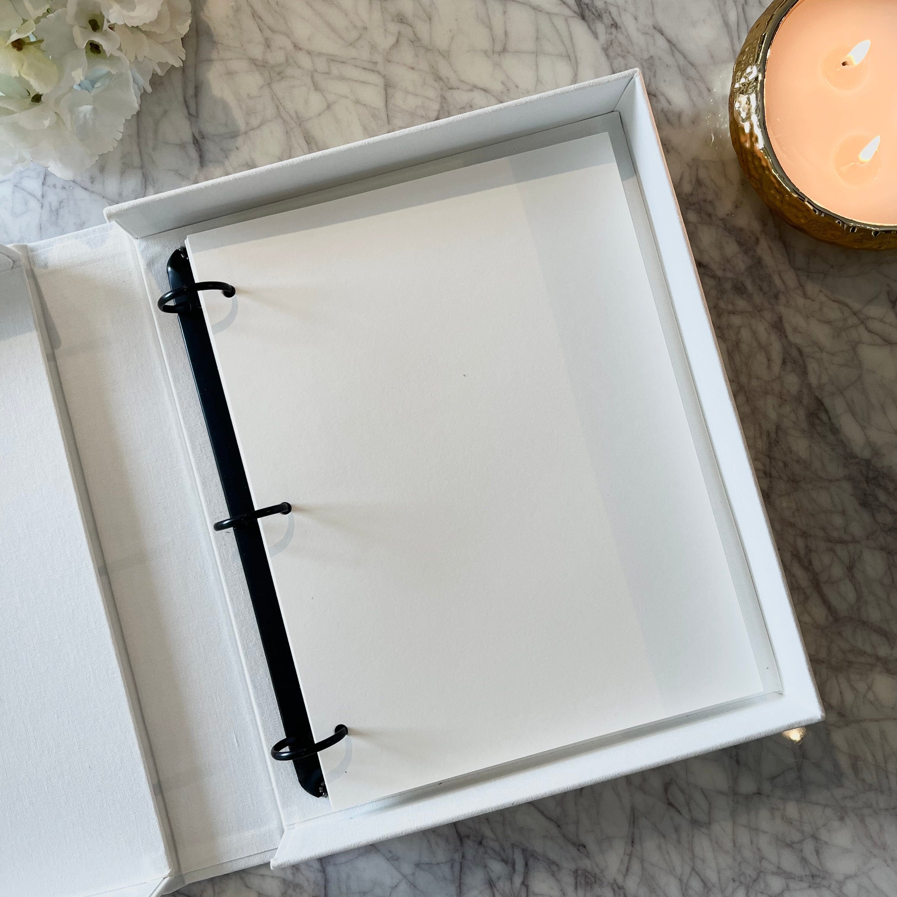 'A Love Story' Cream & Gold Luxury Wedding Photo Album Accessories