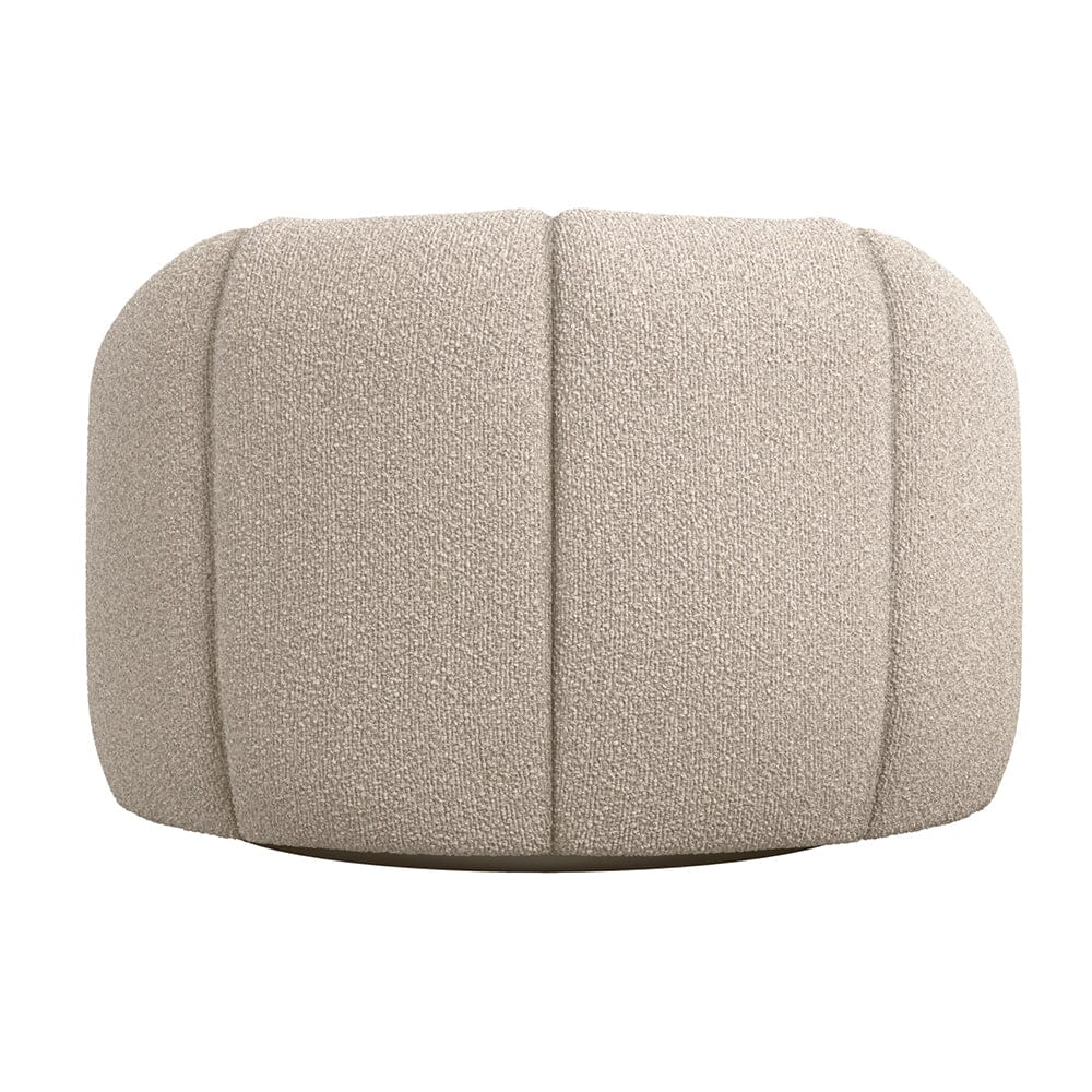 Abella Beige Textured Fabric Swivel Chair Furniture