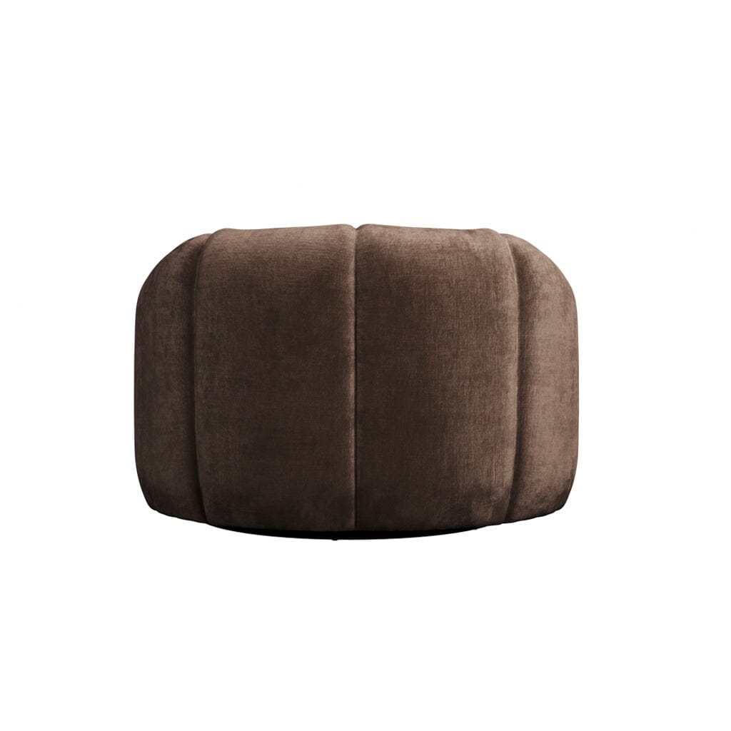Abella Brown Velvet Fabric Swivel Chair Furniture