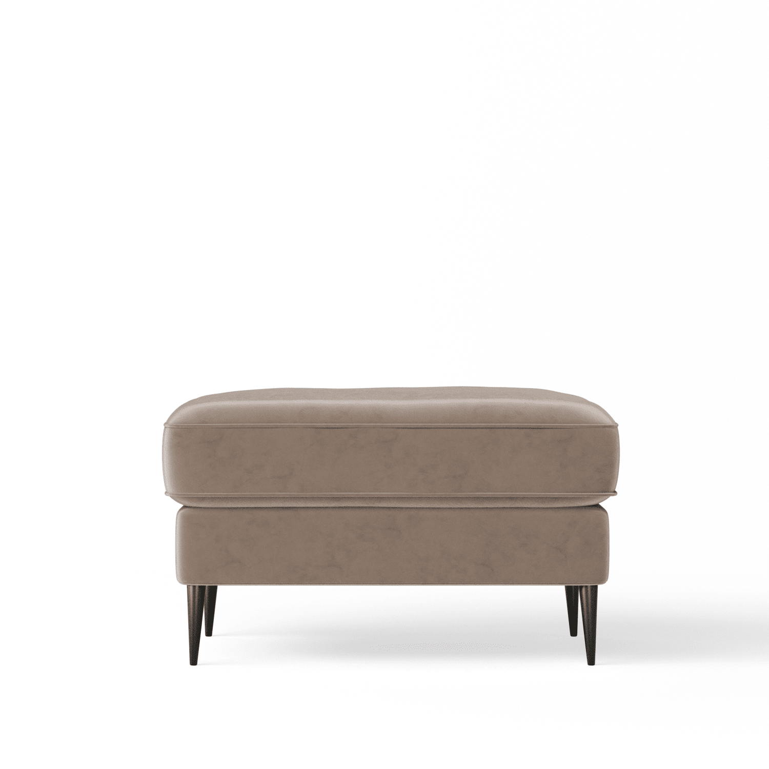 Alaina Mink Velvet Footstool with Black Legs Sofa