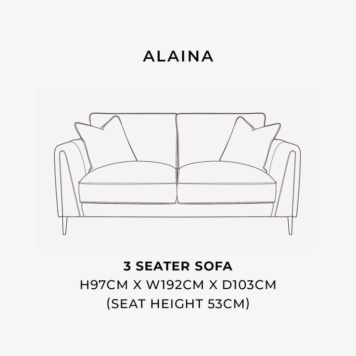 Alaina Soft White Bouclé Sofa Range MTO Sofa 3 Seater 