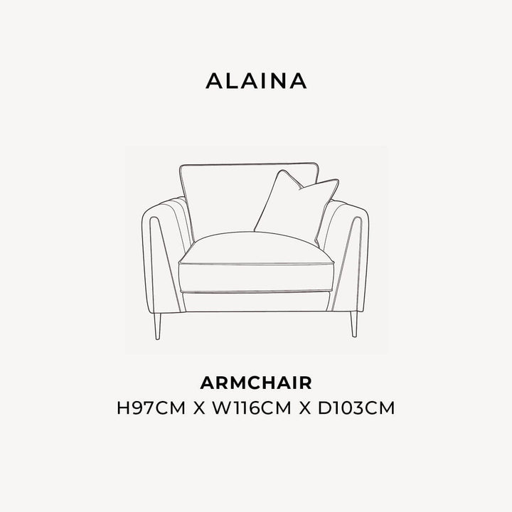 Alaina Soft White Bouclé Sofa Range MTO Sofa Armchair 