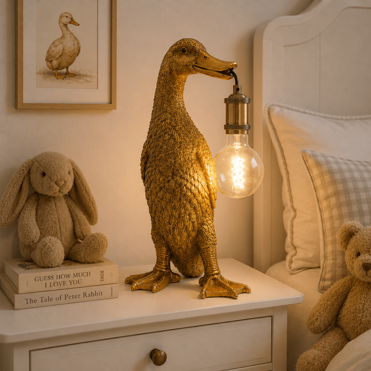 Almati Gold Duck Decorative Table Lamp Lighting