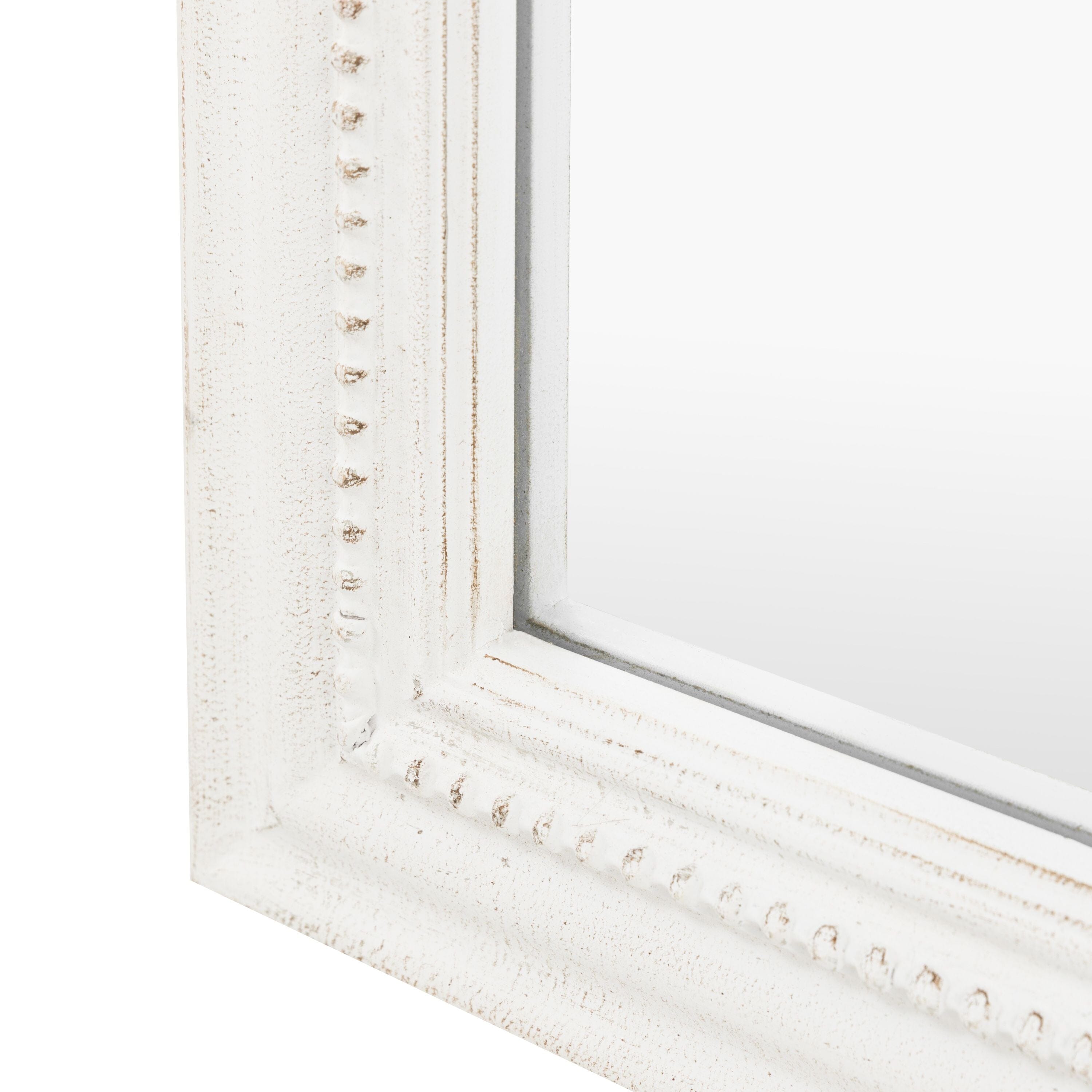 Alpar White Wooden Arch Leaner Mirror Accessories