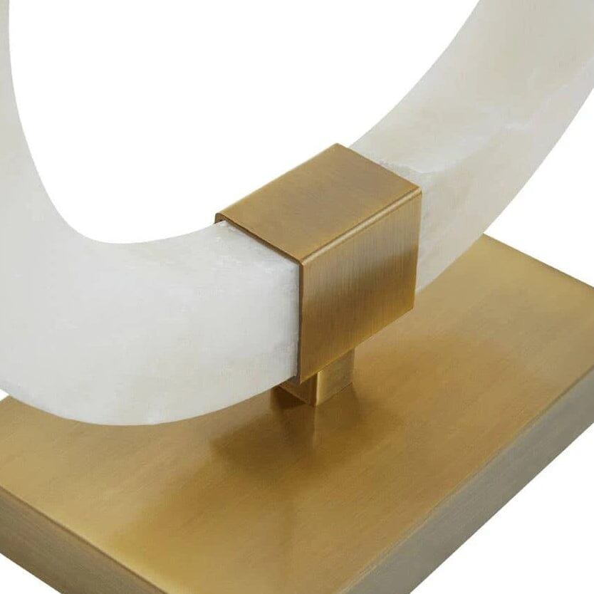Amaris Marble Circular Lamp with Gold Details Lighting