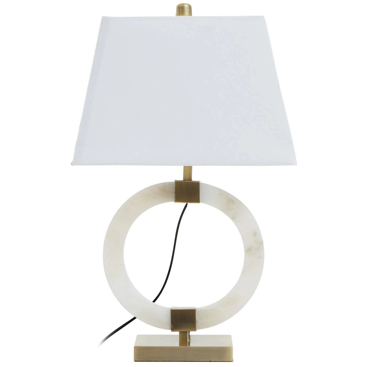 Amaris Marble Circular Lamp with Gold Details Lighting