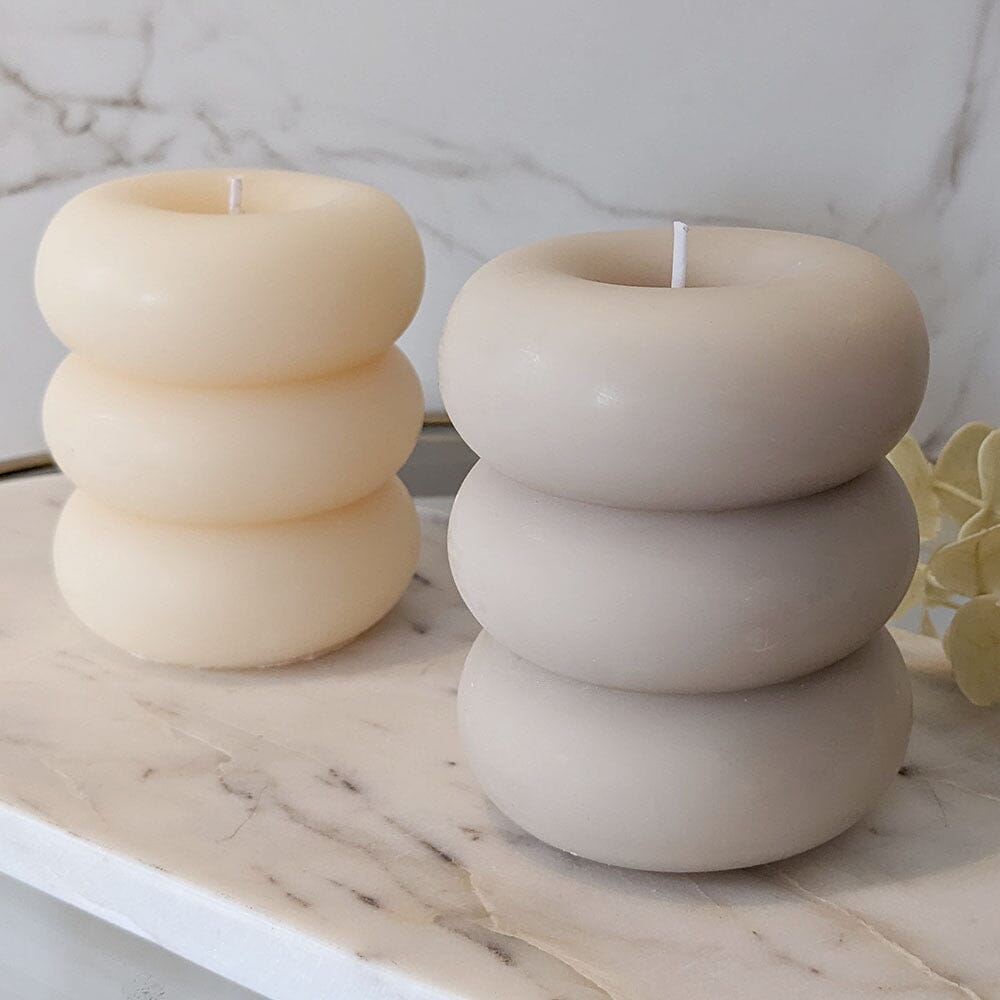 Amelia Taupe Mini 3 Tiered Candle Fragrance