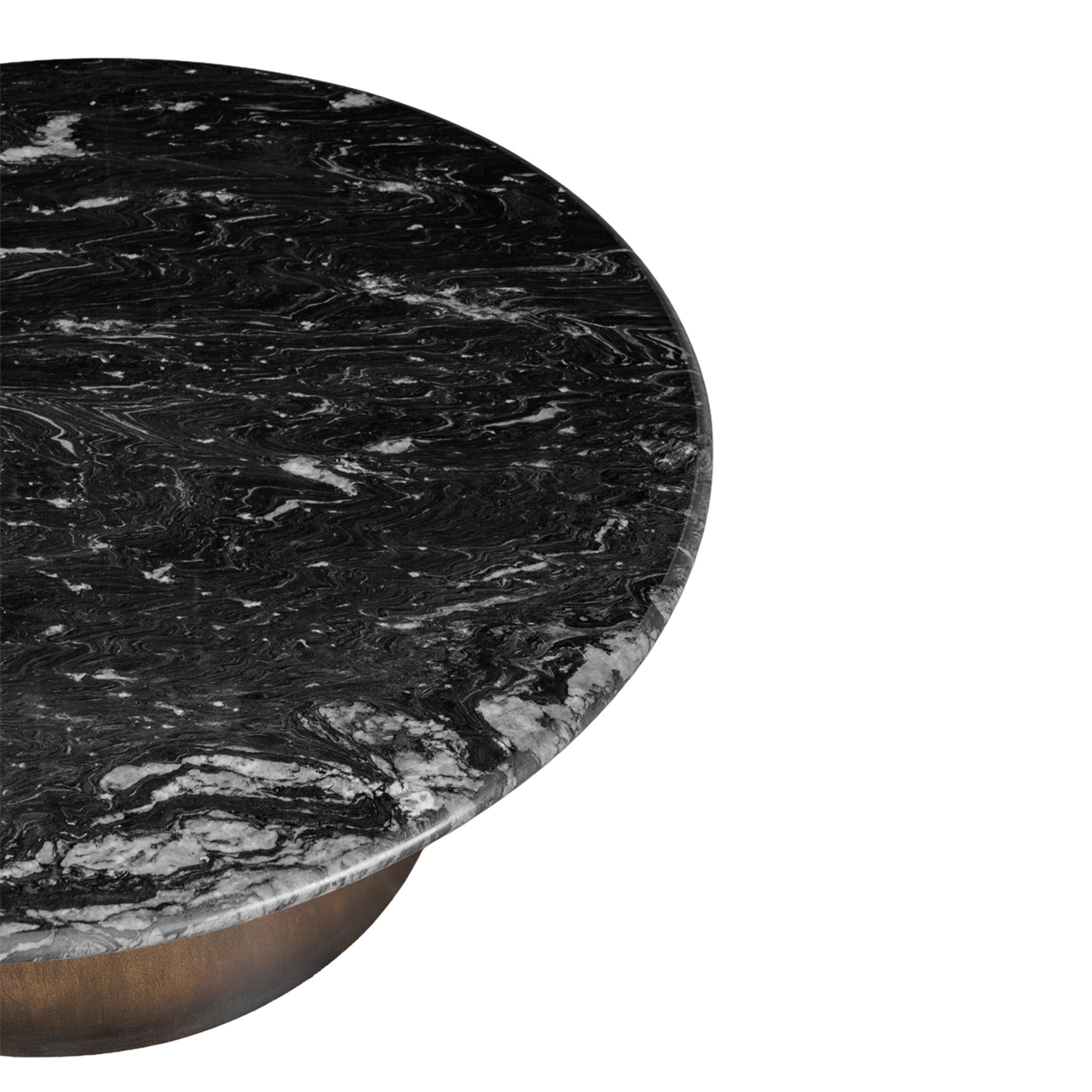 Anderson Bronze Coffee Table with Black Marble Top Furniture