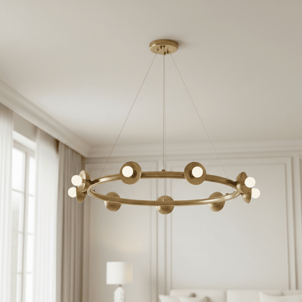 Anouk Gold 9 Light Round Statement Pendant Ceiling Light Lighting