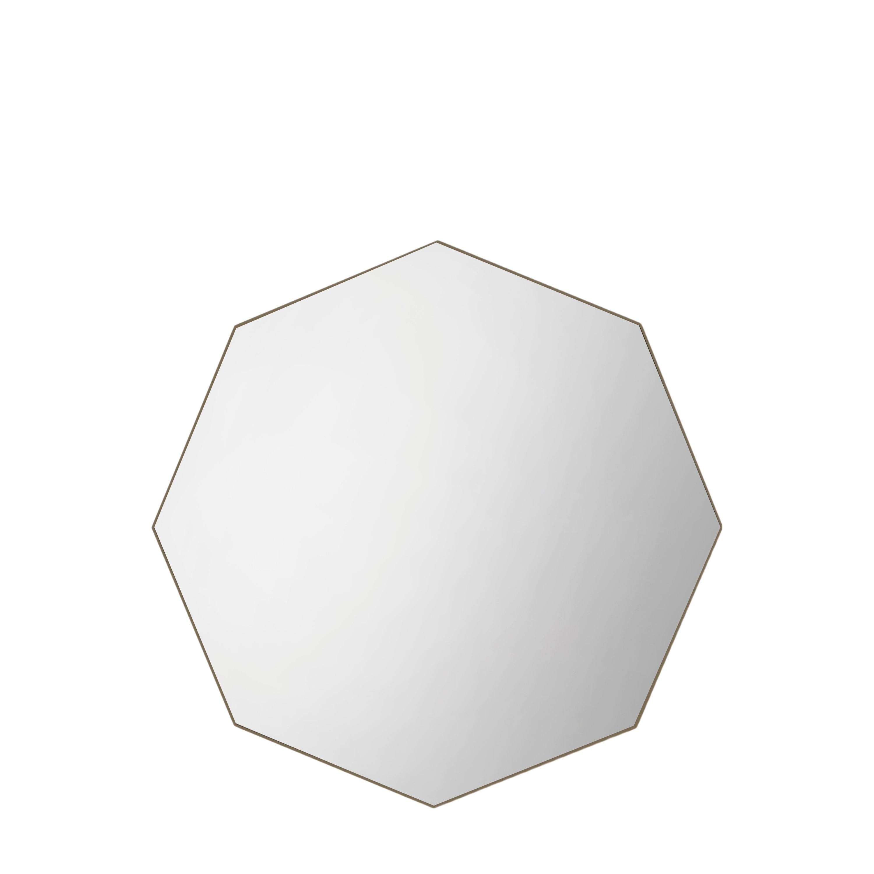 Antonia Octagonal Champagne Gold Framed Wall Mirror Accessories