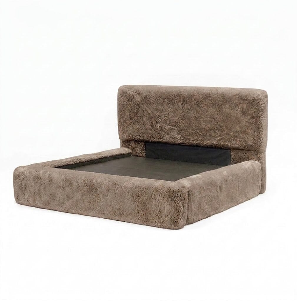 Arctic Luxury Pebble Chunky Faux Fur Bed Beds and Headboards