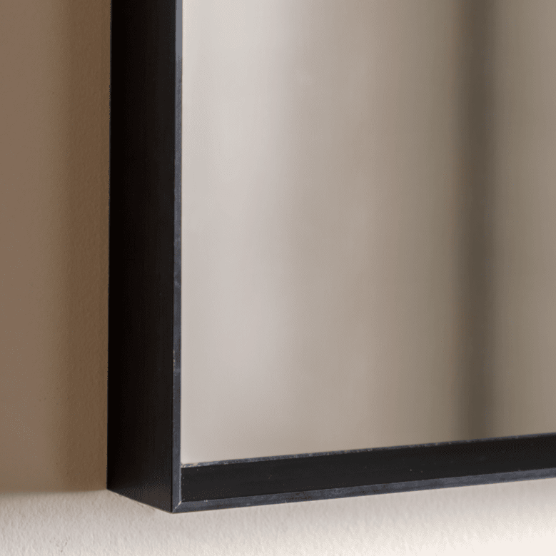 Arian Black Large Overmantle Arched Mirror Accessories