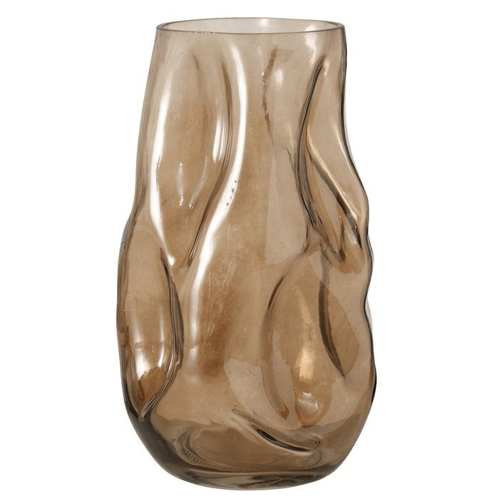 Arina Decorative Brown Glass Abstract Vase Accessories