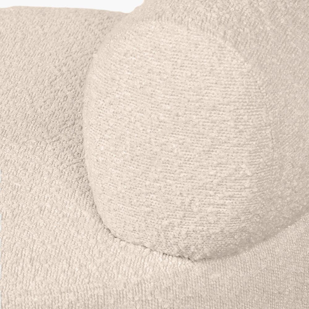 Arles Cream Boucle Round Accent Chair Furniture
