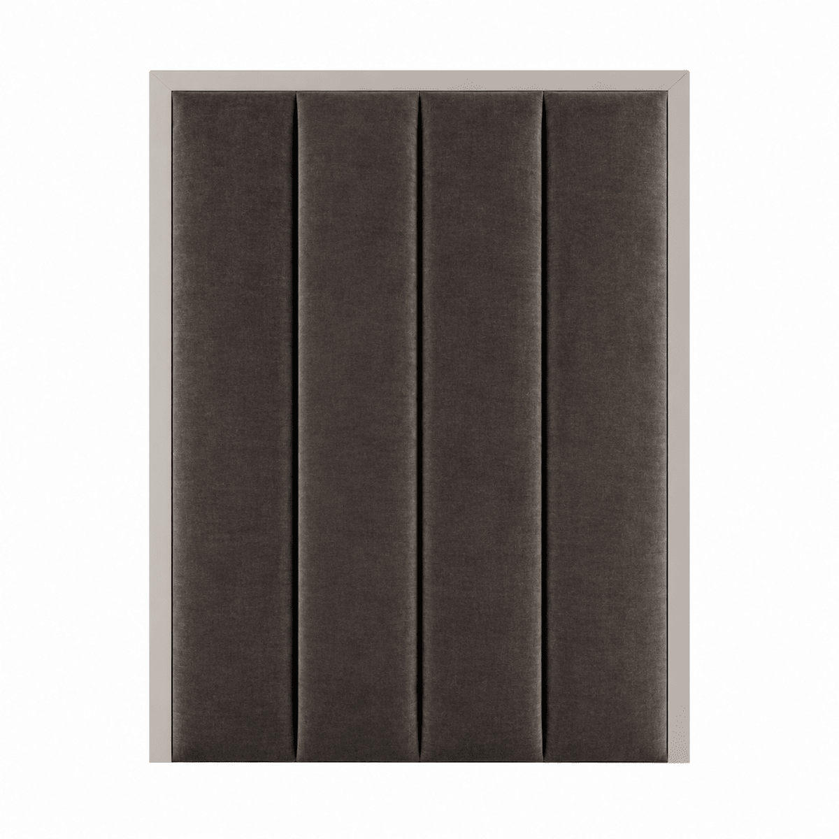 Arlington Headboard Soft Chenille Espresso with Mid-Taupe Frame Beds and Headboards