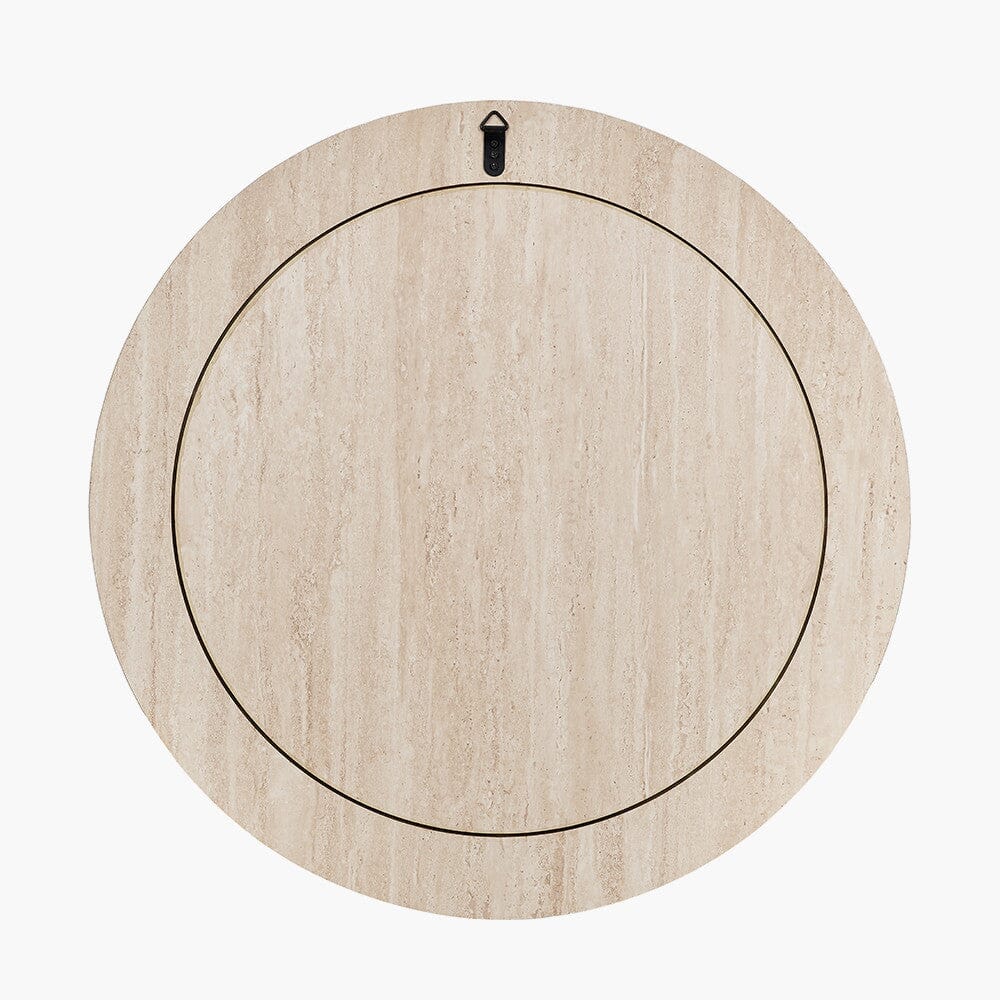 Arnot Travertine Effect Round Mirror Accessories