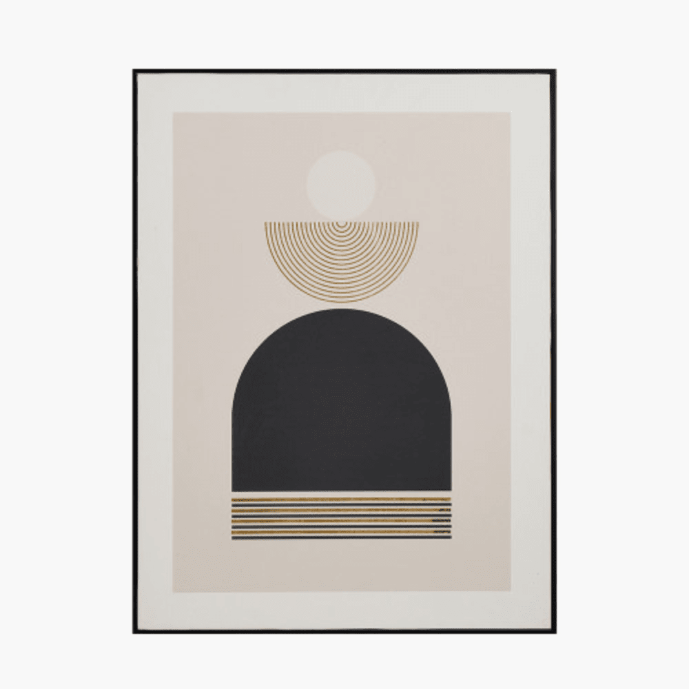 Art Deco Black & Gold Framed Wall Art Accessories