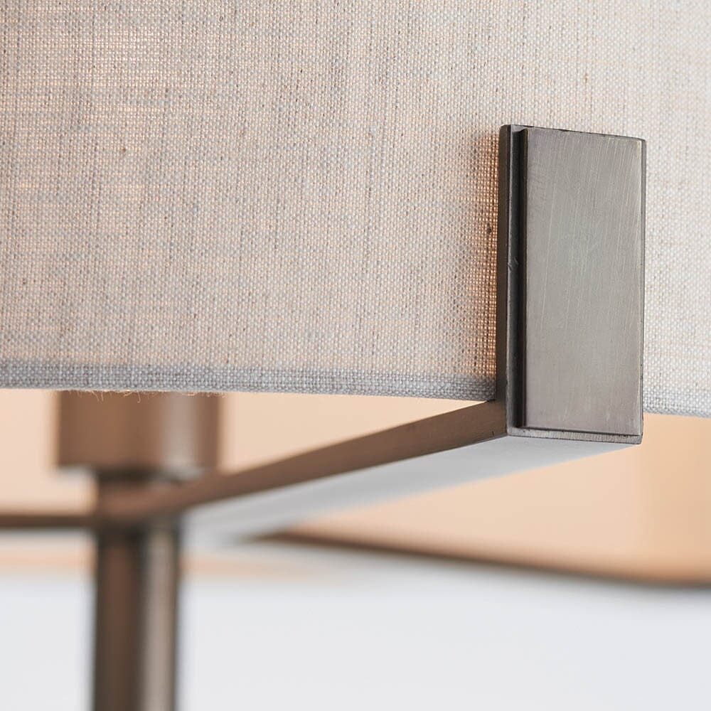 Ashford Bronze & Linen Floor Lamp Lighting