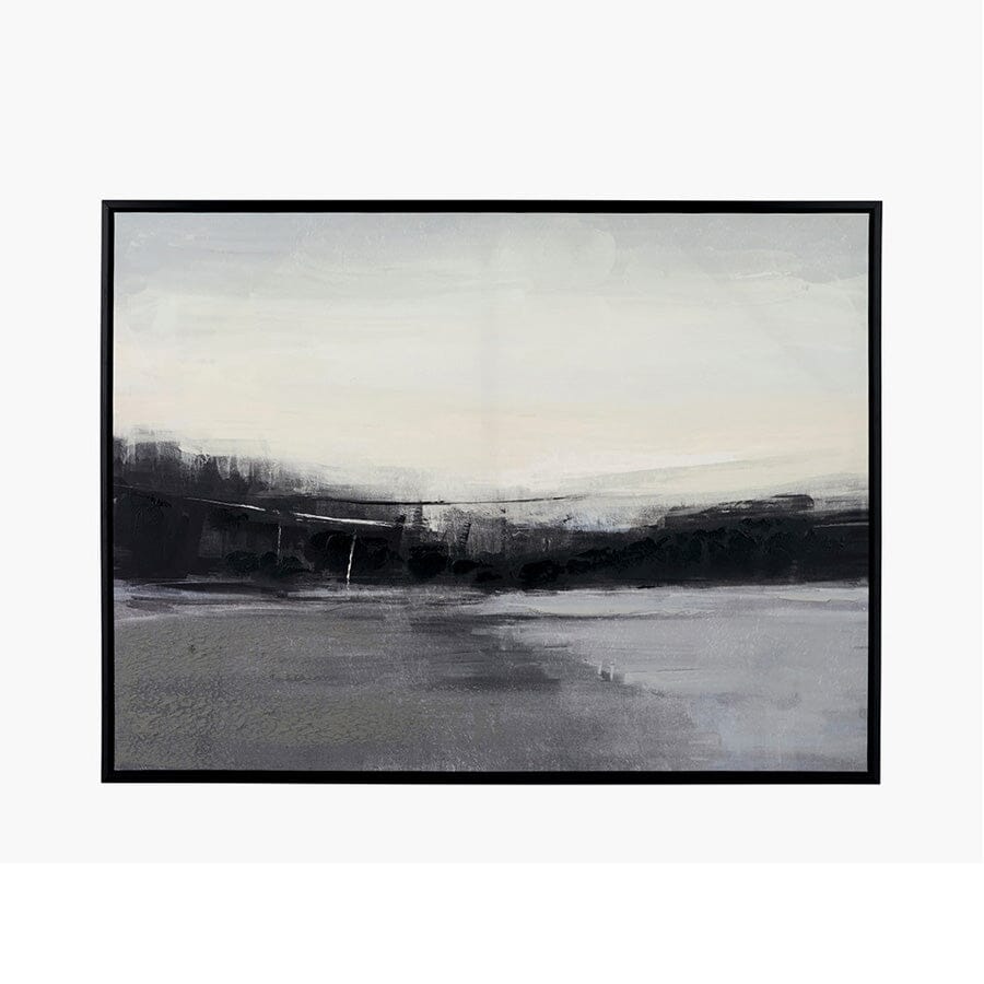 Ashley Monochrome Landscape Canvas with Black Frame Accessories