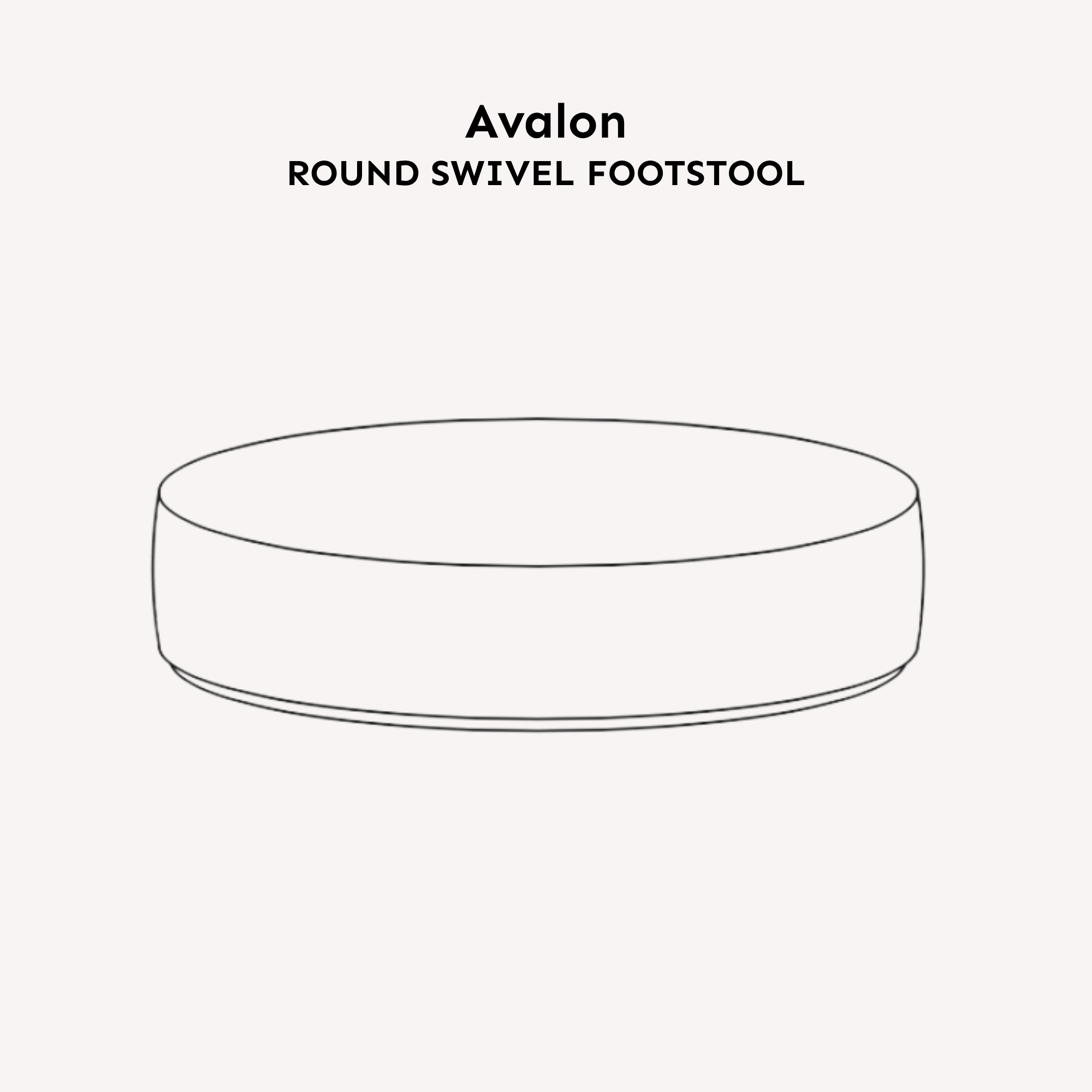 Avalon Neutral Velvet Sofa Range with Monochrome Accents Swivel Footstool