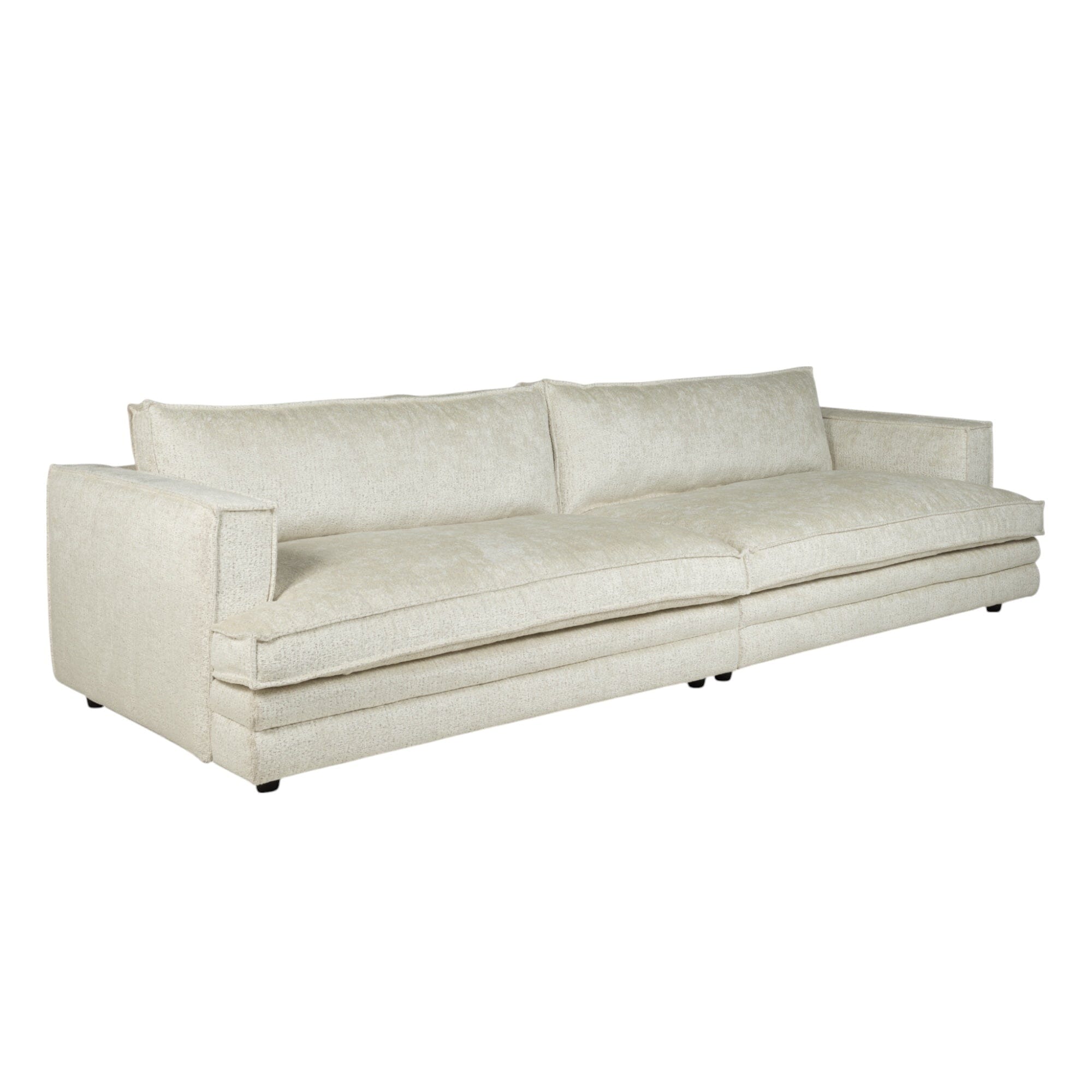 Avienne Cream Chenille 4 Seater Sofa Sofa