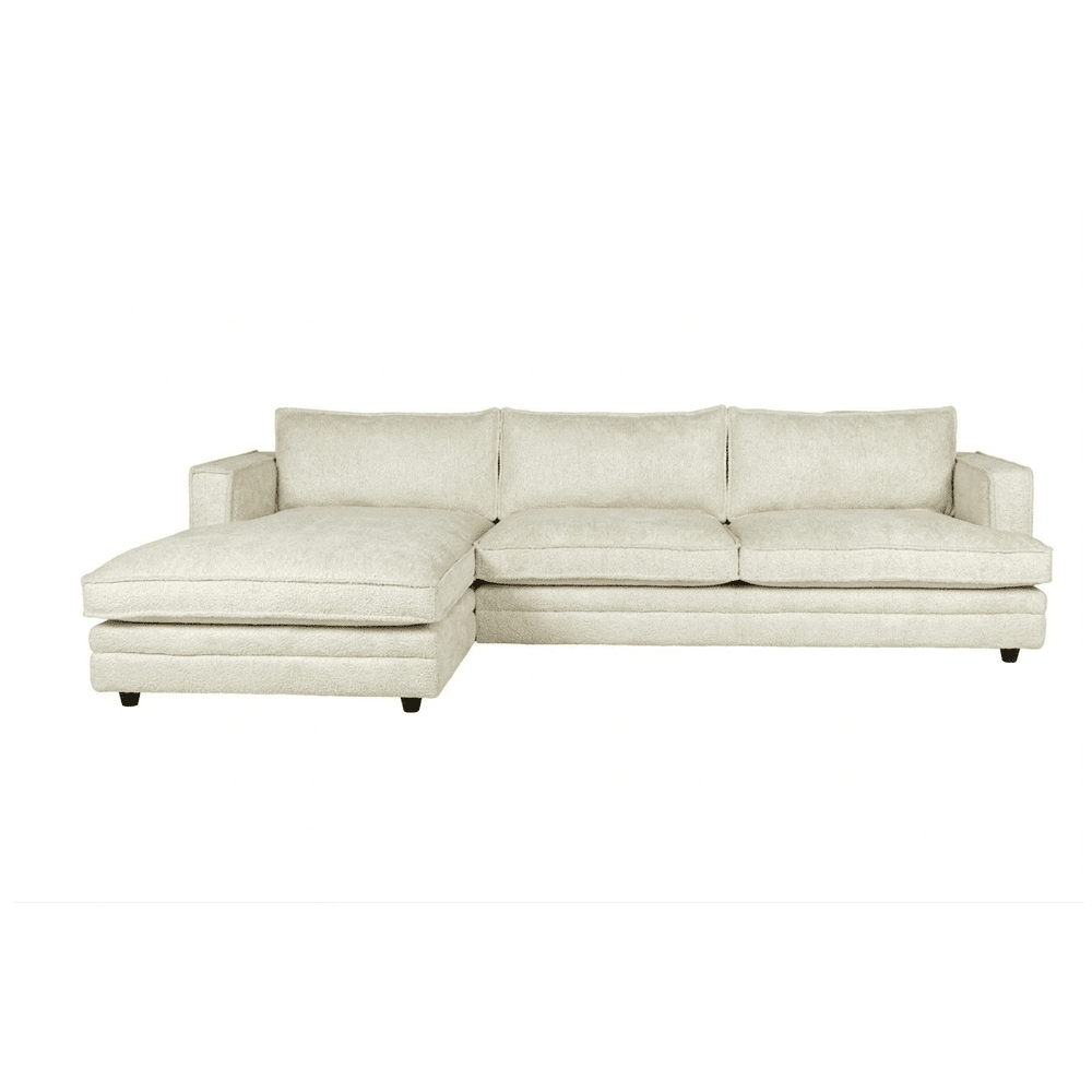 Avienne Cream Chenille Left Hand Facing Chaise End Sofa Sofa