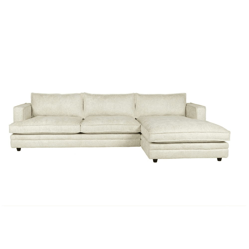 Avienne Cream Chenille Right Hand Facing Chaise End Sofa Sofa