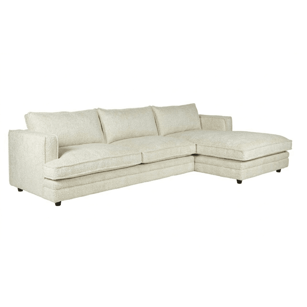 Avienne Cream Chenille Right Hand Facing Chaise End Sofa Sofa