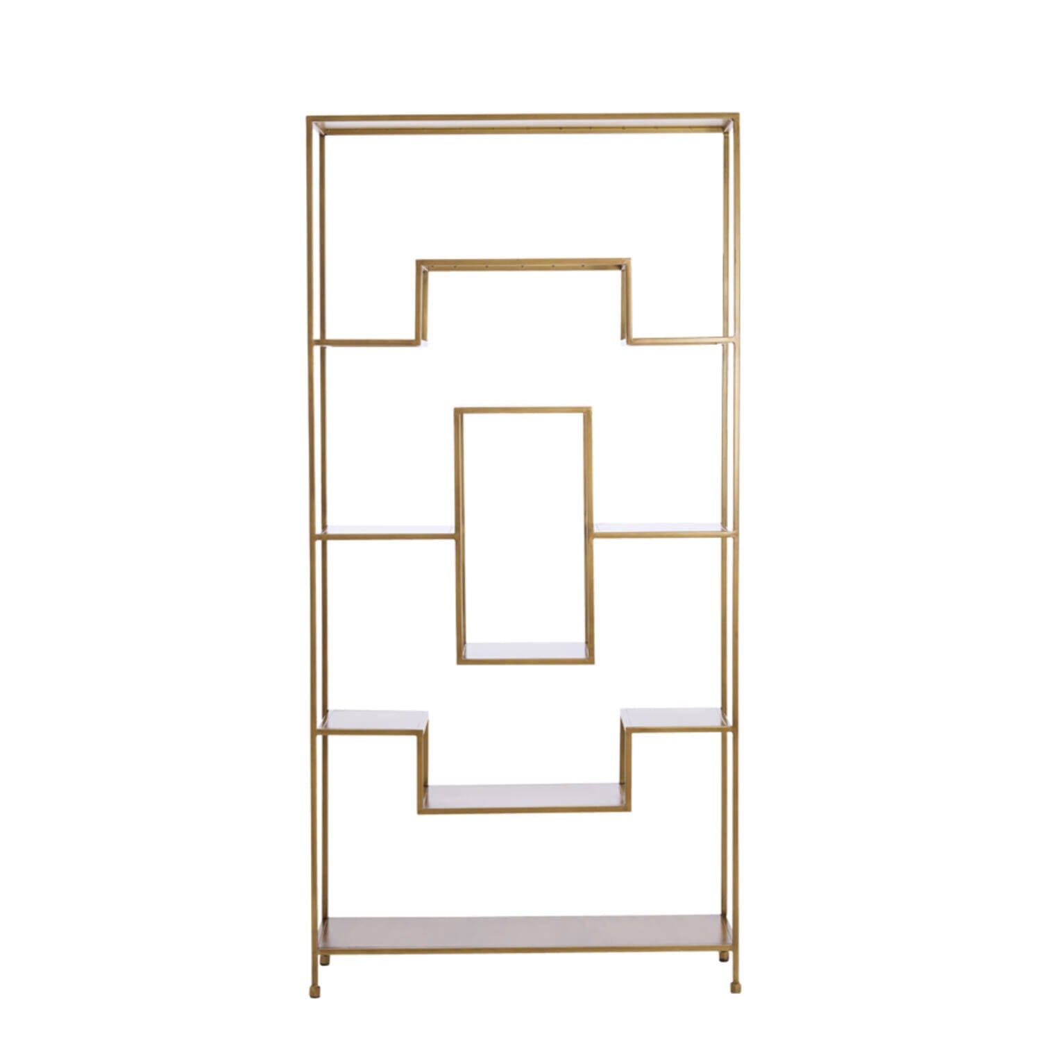 Ayesha Antique Brass Decorative Shelving Unit Furniture