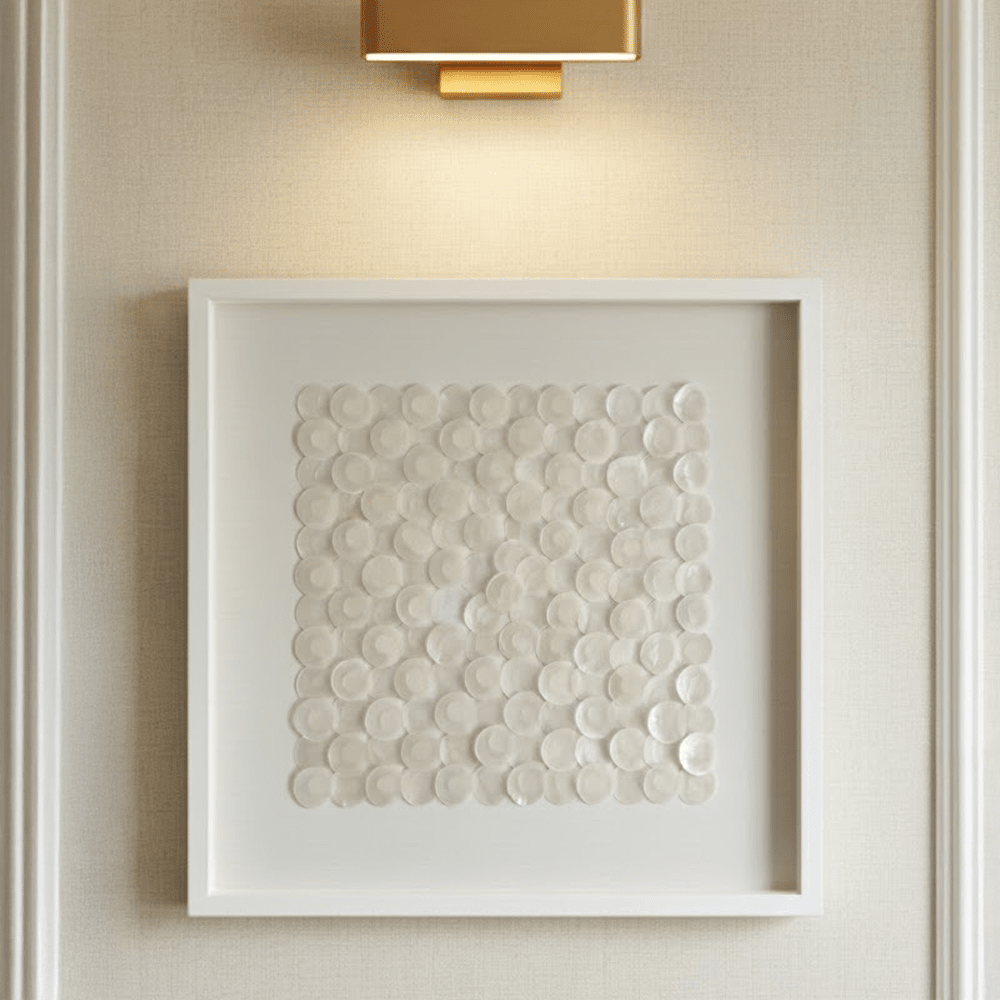 Bethan Pearlised Shells Boxed Wall Art Accessories