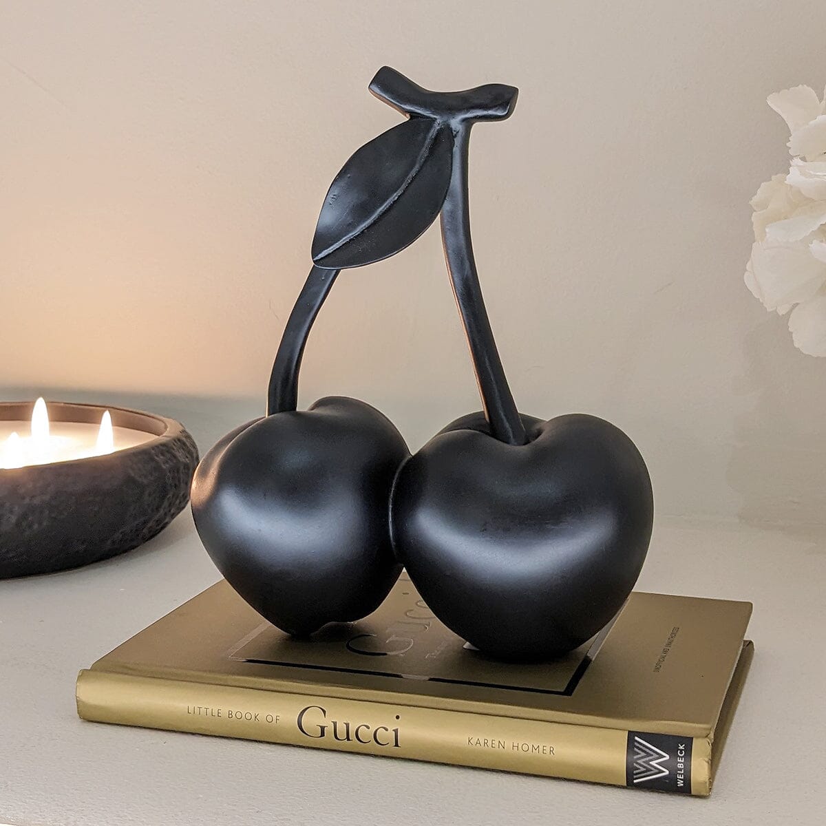 Black Decorative Cherry Ornament Accessories