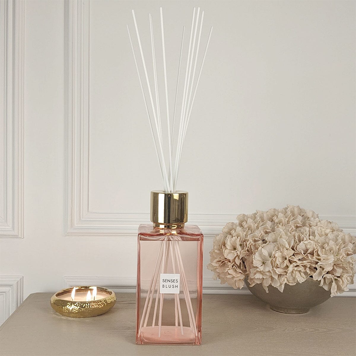 Blush Rose Scented Pink & Gold XL Reed Diffuser - 2200ml Fragrance