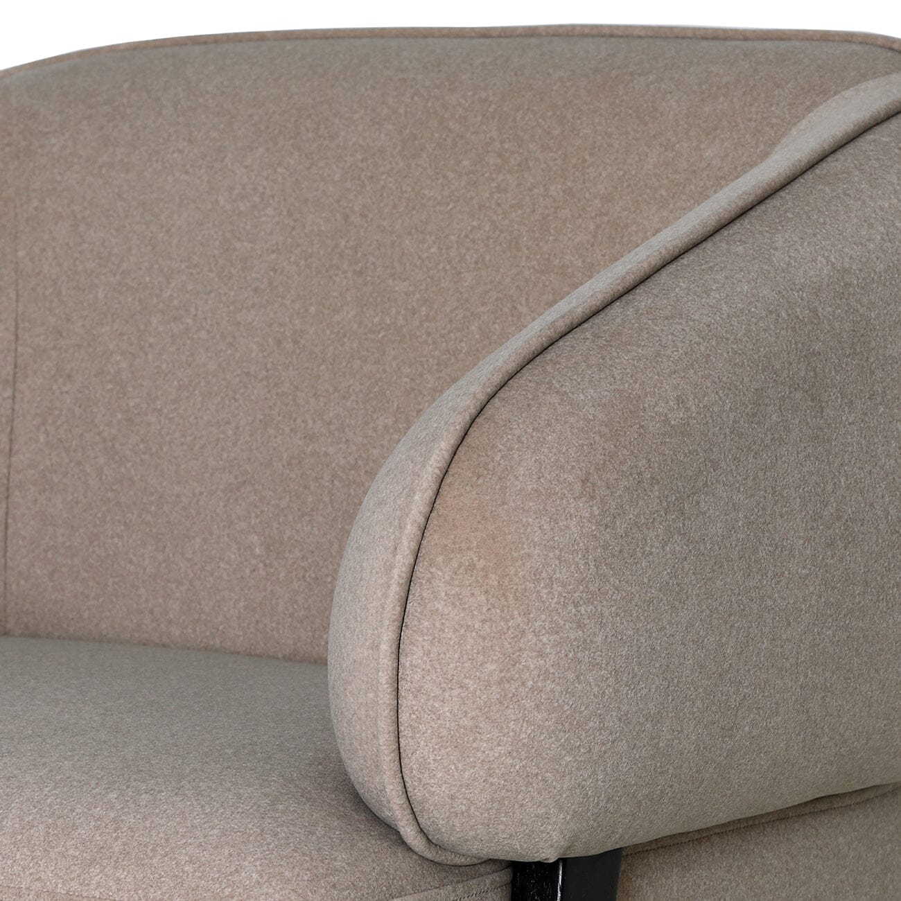 Borne Warm Beige Velvet Accent Chair Furniture