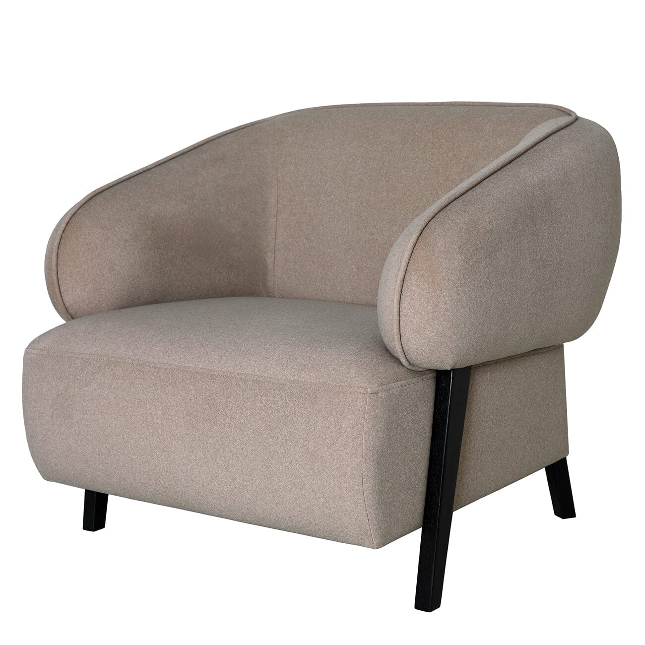 Borne Warm Beige Velvet Accent Chair Furniture