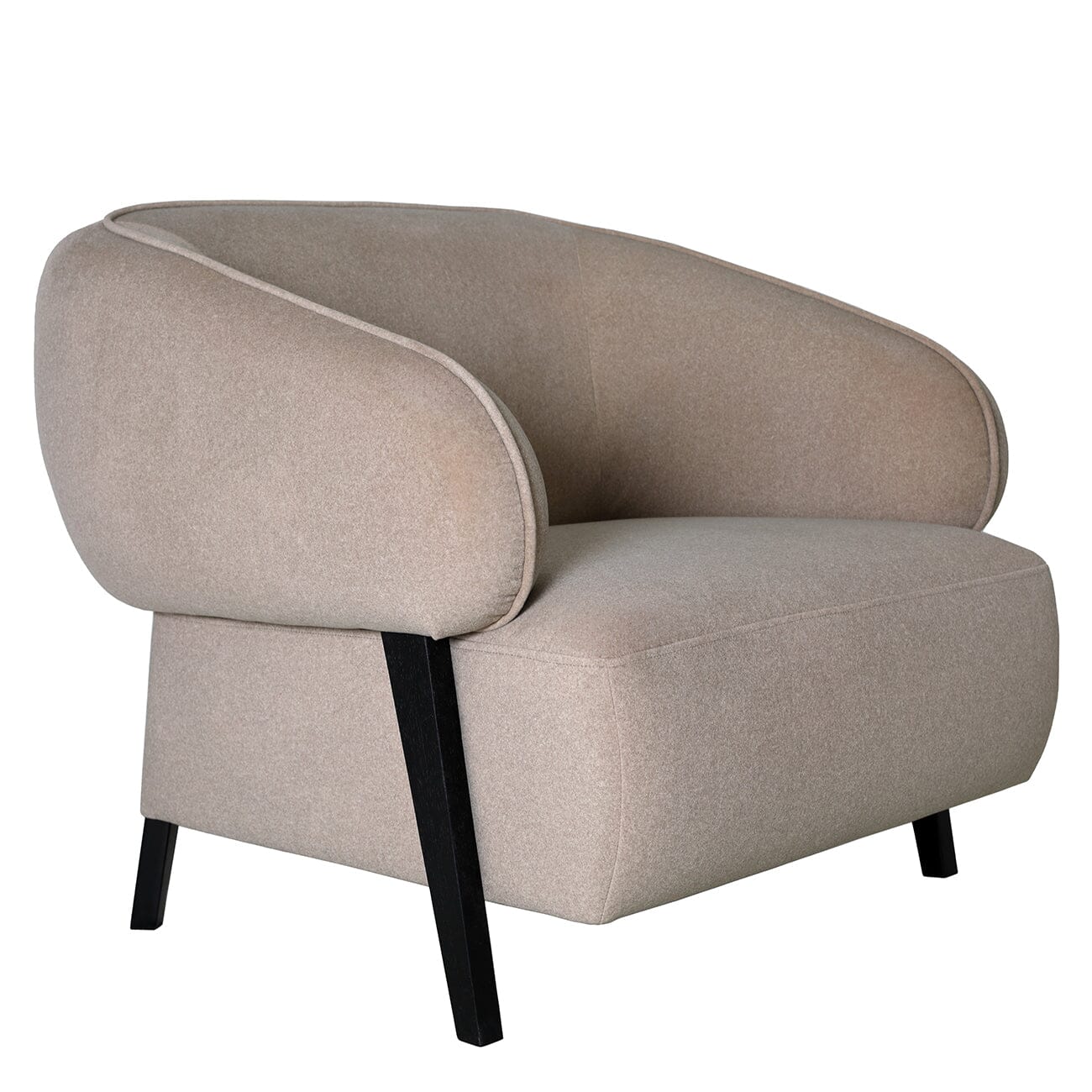 Borne Warm Beige Velvet Accent Chair Furniture
