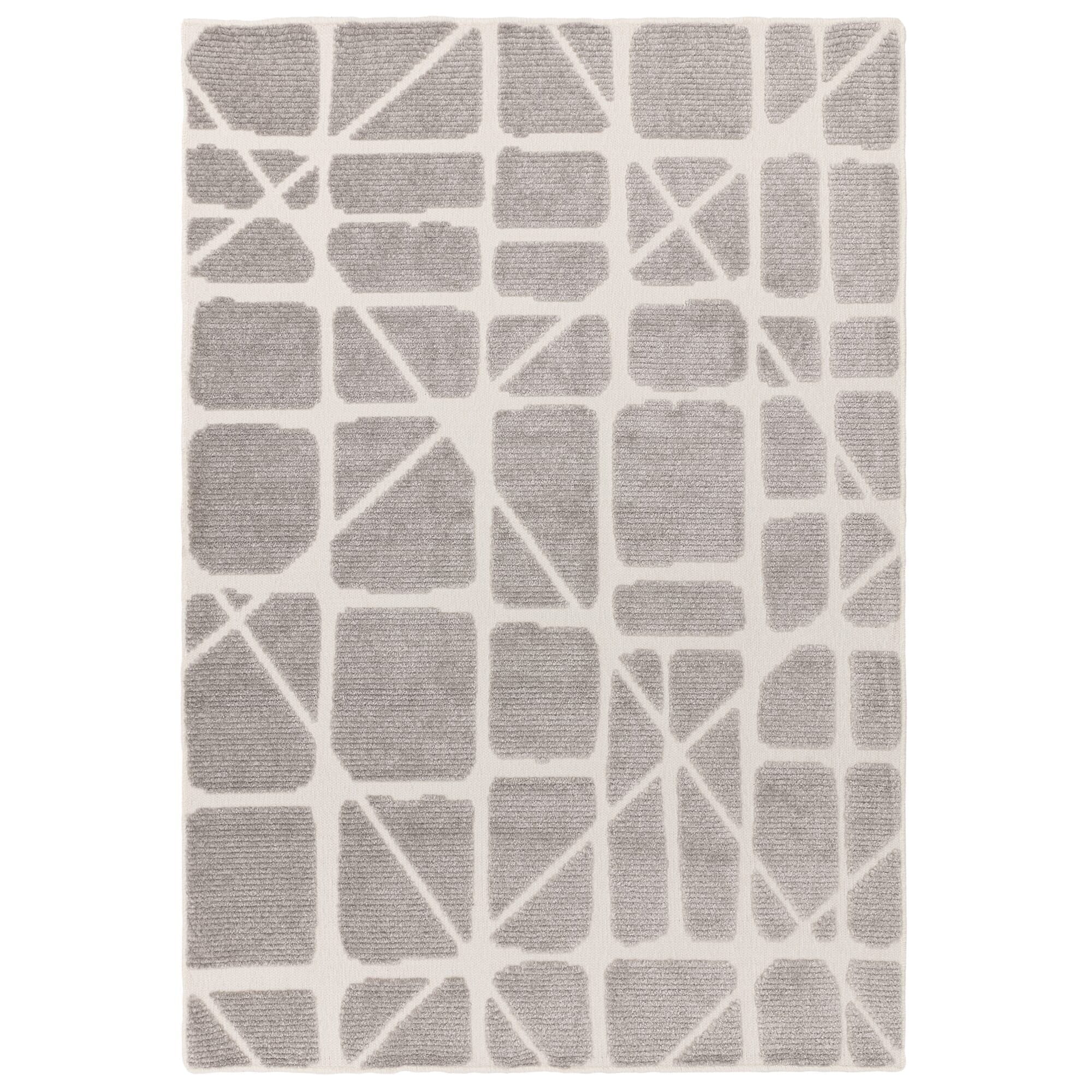 Braylin Grey & Cream Abstract Rug