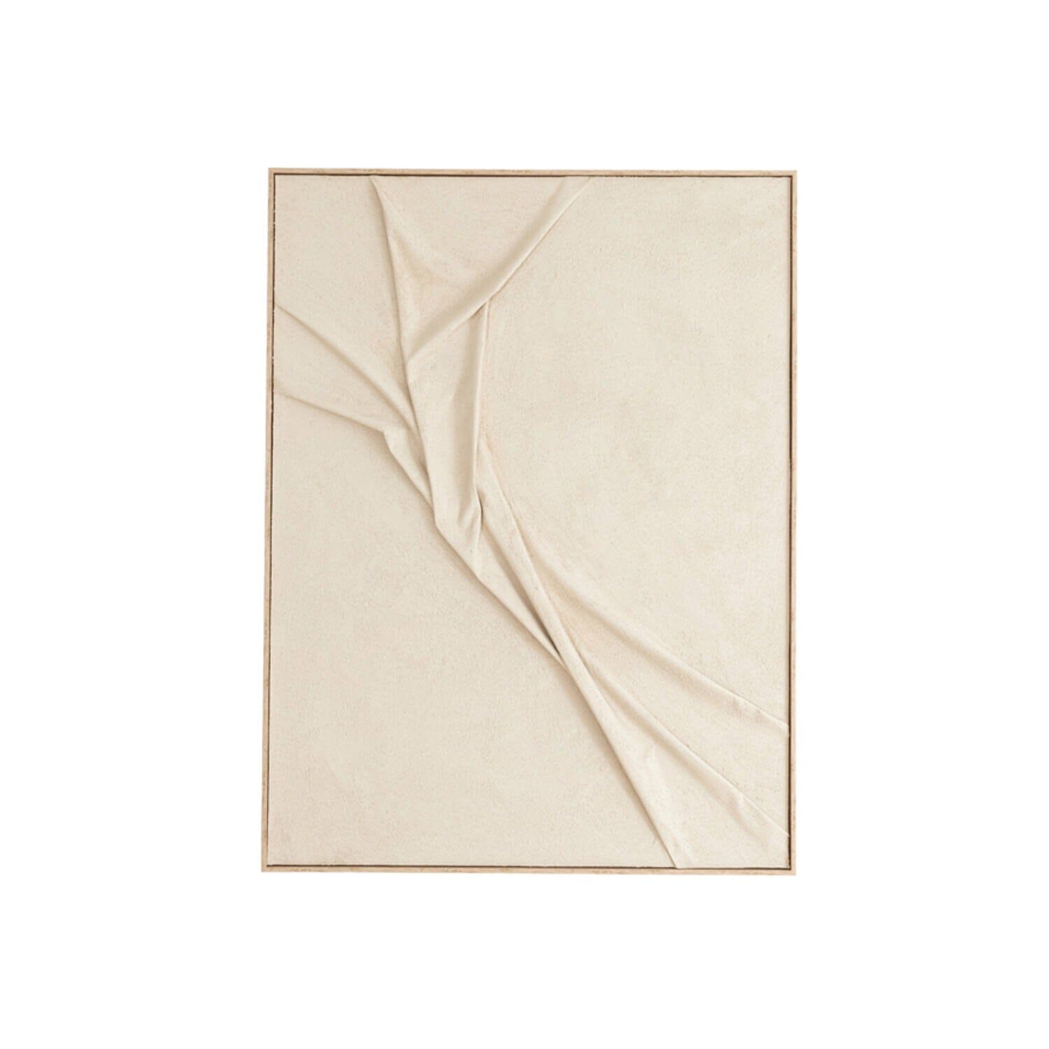 Brisa Cream Textured Canvas Wall Art with Wooden Frame Accessories