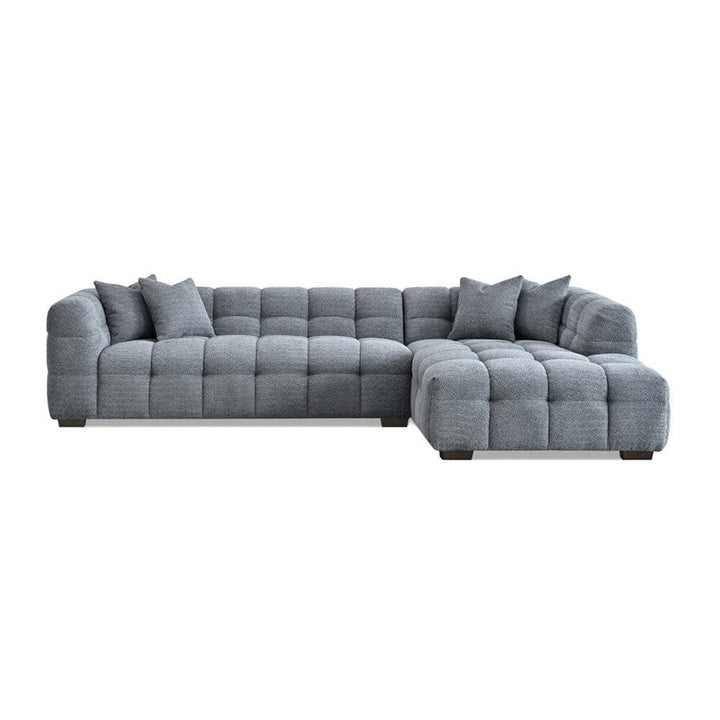 Bubble Tufted Dark Grey Boucle Chunky Sofa Range Sofa 