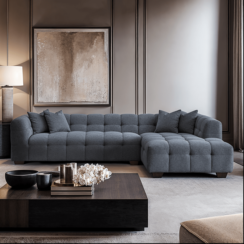 Modern Dark Grey Sectionals Divani Casa Hickman Modern Dark Grey