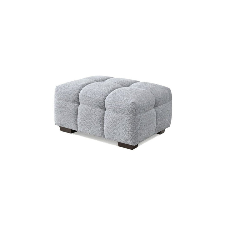 Bubble Tufted Pearl Grey Boucle Chunky Sofa Range Sofa Footstool 