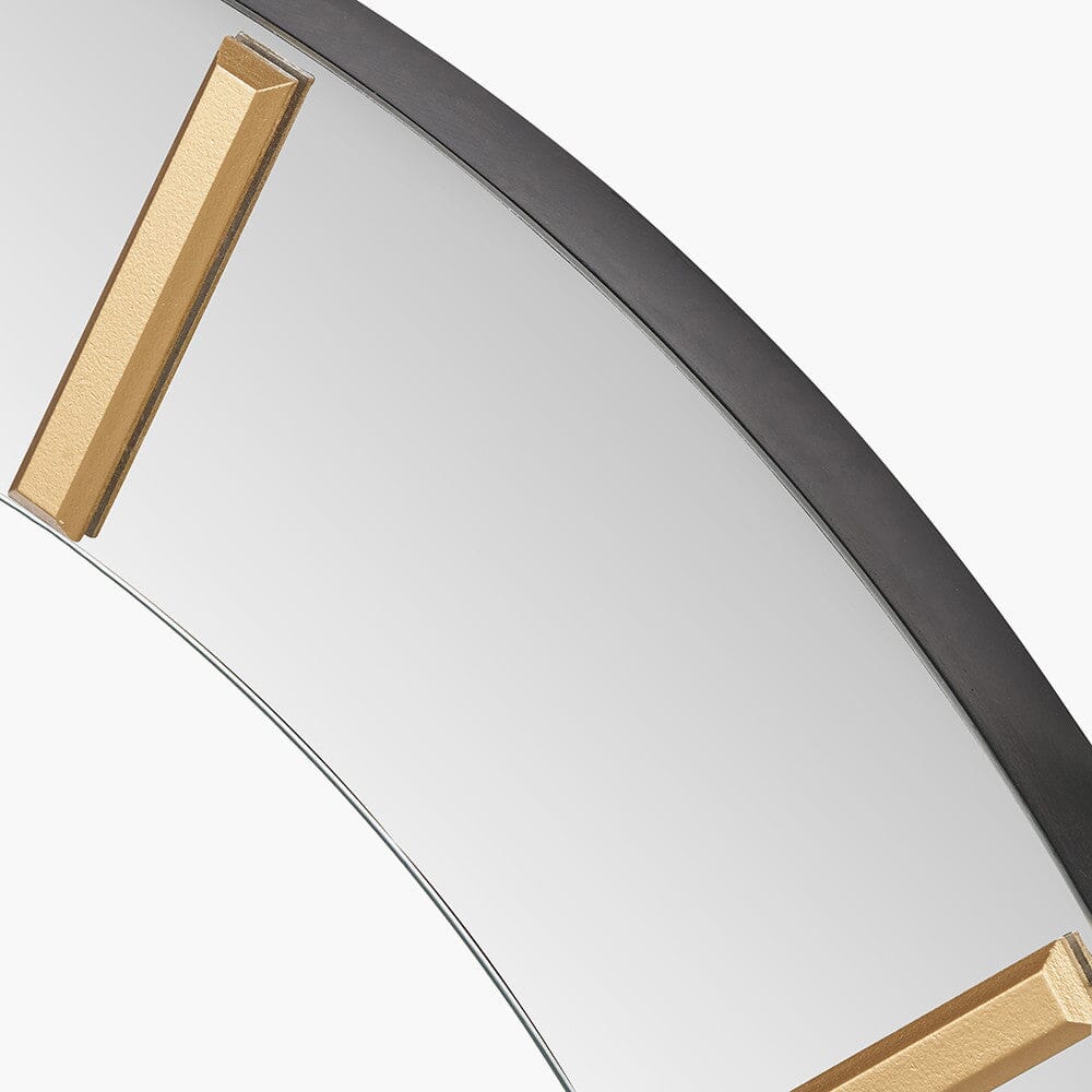 Cadence Large Mirrored & Gold Round Wall Mirror Accessories