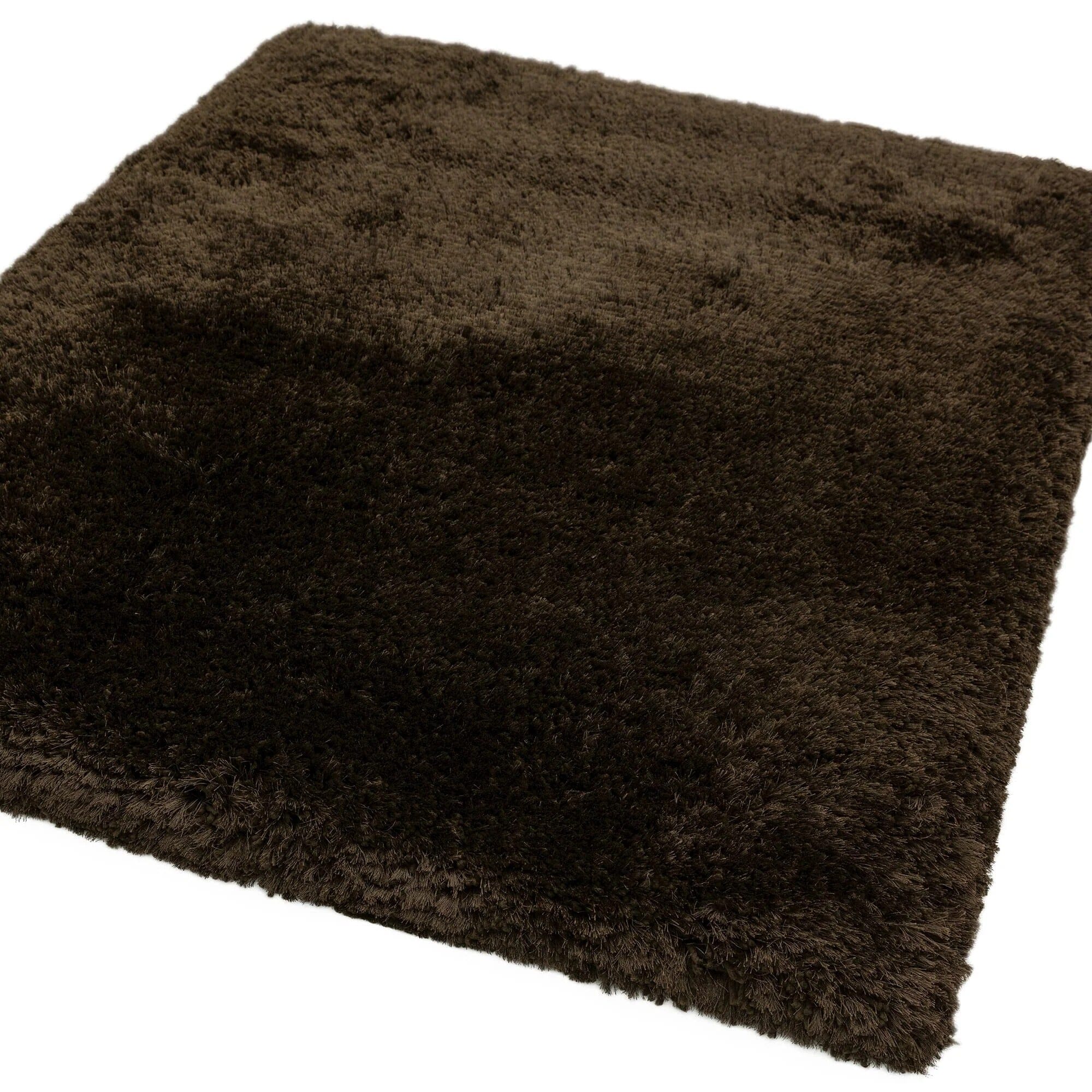 Caleb Chocolate Brown Luxury Fluffy Rug Textiles
